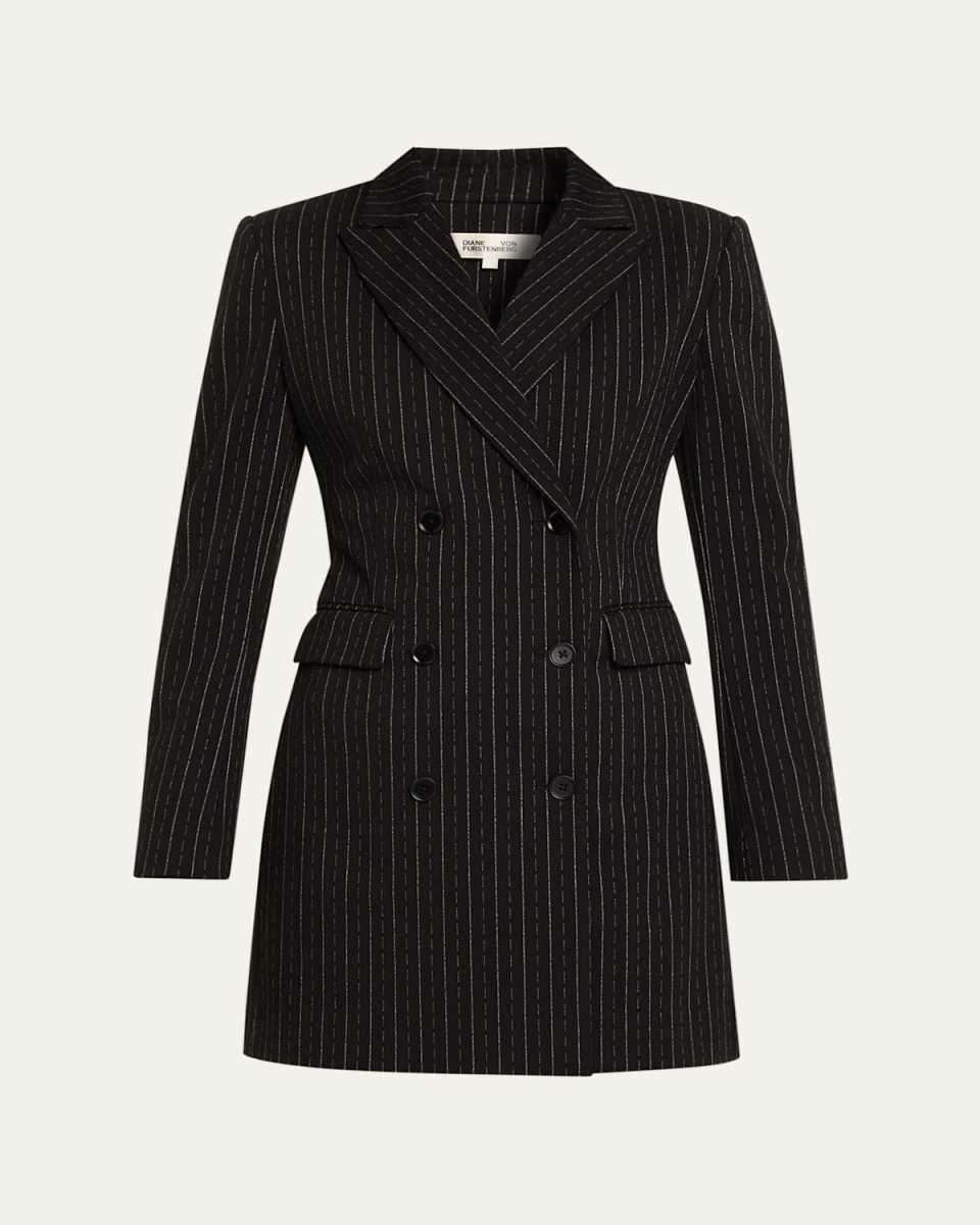 Virginia Double-Breasted Pinstripe Jacket